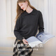 Xiangying Gray Lapel Sweater Women's 2025 Winter New Relaxed Pullover Loose Wool Sweater Top Dark Gray L 165/88A/110-125Jin Jin is equal to 0.5 kg