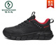 
Woodpecker Autumn Large Size Men's Shoes Sneakers Leather Waterproof Casual Shoes Black Men's Anti-Slip Running Shoes Lightweight Travel Shoes LQ825 Black and Red 39