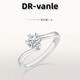 DR Proposal Diamond Ring K Gold/PT950 Platinum Elegant Snowflake Moissanite Diamond Ring Wedding Valentine's Day Birthday Gift 1 Carat D-E Color/Extreme White Gift Box + Certificate PT950 Closed (Remark Number)