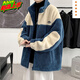 CHENPIN LAMB LABE COTON COTON MEN'S 2025 Nouveau automne et hiver plus velours épaissie de coton en vrac Coat de coton velours chaud gris xl