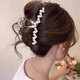 Clips de saisie du tempérament, grande taille, grand volume de cheveux 2025 Nouvelles pinces de cheveux simples pour les clips de requin de tête arrière pour femmes, paquet de sens haut de gamme [Sept Love Powder]