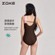 Zhouke zoke swimsuit women one-piece triangle 2025 new popular swimming pool special racing adult high-end swimsuit Strawberry latte trick 124601121-3 L (159-164cm) recommended 45-54kg