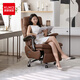 Gujia Home Jingdong Exclusive Furniture Genuine Leather Computer Chair Ventilated Heating Massage Reclining Lunch Break Office Boss President Chair