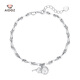Aido diamond pt950 platinum gourd bracelet for women genuine platinum Fulu bamboo bracelet to attract wealth and fortune brand ingot bracelet Fulu bamboo bracelet 10.9-11.1g length 16+3cm