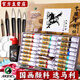 Marley Chinese Painting Pigments Beginner's Set Tools Full Set of Ink Painting Materials for Primary School Students Meticulously Painted Chinese Painting Beginner's Brush 14 Pieces Blue Box 12 Colors 5ml
