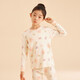 
Red bean pure cotton autumn clothes and autumn pants thin style men and women middle-aged children autumn and winter thermal underwear set children's A-class cotton sweater pajamas H4M1034 cream 160