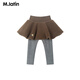 Ma Latin (M.Latin) Maratin children's skirt 25 winter new style girl's fake two-piece lamb wool jumpsuit round table waist skirt