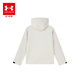 Under Armor Children's Jacket Children's Autumn and Winter Hooded Fitted Woven Thickened Jacket Winter Casual Jacket 254304397 Cream White 170