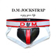 DM men's underwear low-waisted sexy thong convex U convex sexy temptation double button fashion white M_Weight 100-115Jin Jin equals 0.5 kg