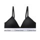 CK Underwear Women's Small Breast Push Up Comfortable Wireless Bra Set Pure 1 Cotton Girls Sexy Seamless CALVINKLEINI-365 Gray V-shaped Bra + Panties Set XL (110-125Jin Jin is equal to 0.5 kg) 85/38ABC