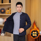 Men's velvet thickened lining cotton coat popular large size cotton coat autumn and winter base layer small cotton jacket warm short jacket military green lining natural velvet 5XL 160-180Jin Jin is equal to 0.5 kg