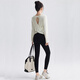 Yu Hee Hee Beautiful long-sleeved yoga wear Pilates suit three-piece cross-beautiful back blouse training and running sports suit white top + black pants M (100-110Jin Jin equals 0.5 kg)