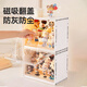 Jingdong-made blind box display box layered transparent dust-proof figure storage box Bubble Mart labubu display stand 3-layer ladder