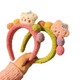 Cute Bear Headband Autumn and Winter Plush Washing Headband Cute Colorful Cartoon Headband Girl Versatile Hairpin Rice Powder Pudding Bear Headband