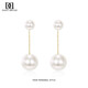 DAISY DREAM Zhao Lusi's same tassel pearl earrings, feminine ladylike earrings, high-end earrings, niche design silver needle earrings, pearl earrings, 925 silver needles