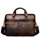 [Direct sales from the manufacturer] First layer cowhide shoulder bag men's briefcase genuine leather 15.6-inch computer bag business commuting black upgraded version 15.6-inch black upgraded version