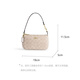 COACH JD Outlet Women's Light Khaki White Small Portable Clutch Underarm Bag Mahjong Bag CW426 SVPWH