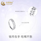 CHINA GOLD 925 silver lucky copper coin ring Qianduoduo transfer money string Valentine's Day birthday gift for girlfriend and wife Retro-coin ring s925 silver heart-beating limited gift box