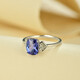 Everlasting Ye Muhuang Jewelry Store No. 3 18k inlaid natural tanzanite ring Tanzania 1.62ct simple and exquisite d689 k .62ct