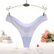 Hot Selling Cotton Bottom Thong Women's One Piece Ice Silk Seamless Adhesive Solid Color Briefs 2051 White One Size