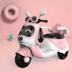 Cute children's electric motorcycle baby tricycle remote control 1-7 years old children can sit on and charge large toy stroller, high-end pink + large battery + trunk + guardrail