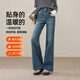 Yiyang (ESE-Y) Velvet Tuned Jeans for Women 2025 Autumn and Winter Mild Pants Denim Blue-Small (Height 155-162) 28