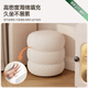 Tinymiya white round stool makeup stool lamb velvet stool with storage cream style dressing table girls bedroom pier stool 35cm lamb velvet round stool