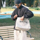 MYEDITION Double-sided crossbody bag mountain commuting large capacity Japanese outdoor tote bag backpack beige white