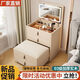 Small apartment solid wood dressing table bedroom modern simple high-end folding stool drawer two-in-one dressing table delivery upstairs + installation package solid wood material 1.6 thick back plate white 78cm + smart LED mirror + wheeled makeup stool