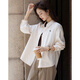 Demana pure cotton memory autumn literary retro bow embroidered shirt loose petite shirt women's top
