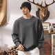 Jay Leno American style 520g heavy retro sweater for men winter thickened 2025 new lazy style casual henley collar sweater floral gray heavy 520g M suitable for 115-130Jin Jin equals 0.5 kg