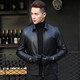 Ipenta International Light Luxury Marke Echte Lederjacke für Herren Herbst und Winter Revers Casual Sheepskin Motorrad Leder Jacke Black Abnehmbar Inner Liner - Exquisite Geschenkbox XL 175 125-140jin [Jin gleich 0,5 kg]