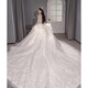 Flash Girl (Shandongshaonv) Vestido de novia Bride Hilo principal Industria pesada Tail al alto cableado NUEVA INDUSTRIA PESADA FRANCE FRANCE ENTERA PRINCIPAL Textura de hilo principal