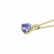 DL 1998 Fat Donglai same style tanzanite pendant natural 18K gold triangle gold necklace for women diamond inlaid light luxury jewelry pendant
