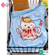 Pick up cat children's blanket newborn cloud blanket double layer thickened child autumn and winter nap quilt baby products cover nap blanket blue about 1 point 3 Jin Jin equals 0.5 kg 100*110 double layer