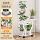 Wojia flower shelf living room floor-standing balcony storage rack outdoor courtyard succulent iron flowerpot bracket shelf extension rack