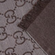 GUCCI Women's Double G Printed Wool Scarf Latte Gray 165904 3G646 1264