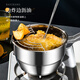 Fat Donglai's same style stainless steel fryer 304 household small deep-fried skewers pot with filter induction cooker mini fuel-saving deep fryer new 304 steel handle fryer basket 20cm