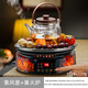 Gaoming (gaoming) 2025 new style tea-making equipment around the stove, household indoor full set of electric ceramic stove, roasting stove, tea set set, steaming teapot, plain style teapot + campfire stove