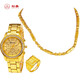 Chujia Vietnam Sand Gold Necklace Men's new non-fading gold-plated large gold chain Rough and domineering Internet celebrity same style props Men's style + pendant + gold watch