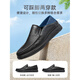 Tête de vieil homme (LRT) Chaussures en cuir creux Sandales masculines Summer Business Breathable Business Soft Cuir Daddy Chaussures Soft Sof Sof Kick Black LL12132_SHEEPSKIN 38