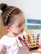 Children's Cartoon Headband Little Girl Pressed Hairpin Cute Baby Broken Hair Arrangement Hair Accessories Girls Braided Hairband Five Color Flowers