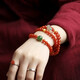 Mai uses natural Liangshan cherry red agate bracelet to design a 108-bead bracelet as a light luxury jewelry gift for girls.