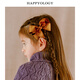 Happyology British children's hair clips set of two cute hair accessories little girl headdress ribbon bow