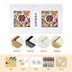 Yusenyi wedding words and numbers oil painting DIY hand-colored acrylic oil painting to send friends wedding gift wedding dress nx13576 20*20cm tight solid wood inner frame environmentally friendly highlight paint + eye protection oil painting canvas + paint brush set + accessories