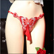 Yan Beiwei Men's Large Size Adjustable Thong Embroidered Butterfly Sexy Temptation Japanese Style Red One Size Open Cover 80-155Jin Jin equals 0.5kg