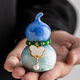 Shangfu Crystal Glaze Ceramic Colorful Gourd Tea Pet Ornaments Home Decorations Creative Personalized Tea Ceremony Accessories Decoration TBSF Crystal Glaze Gradient Small Gourd-Sapphire Blue No Specifications