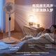 DIAMOND frequency conversion light sound air circulation fan household voice remote control electric fan light sound floor fan desktop small fan living room bedroom large wind fan KFX2501DY voice remote control model DC frequency conversion + first-level energy efficiency + 12-speed optional fan