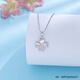 Jibaolou PT950 platinum pendant double-sided fish scale love four-leaf clover platinum pendant 1.91g