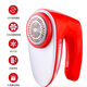 Hair shaver, clothes hair remover, rechargeable household depilation artifact, hair ball trimmer, shaver, pilling suction hair removal machine, rechargeable and plug-in + 2 spare blades, upgraded version - orange red